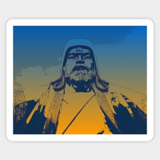 Vaporwave Genghis Khan 4228 Ulaanbaatar Sticker